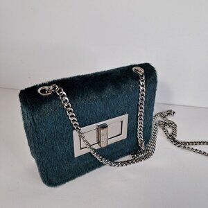 Free People Prospect Vegan Green Crossbody Bag Chain Strap